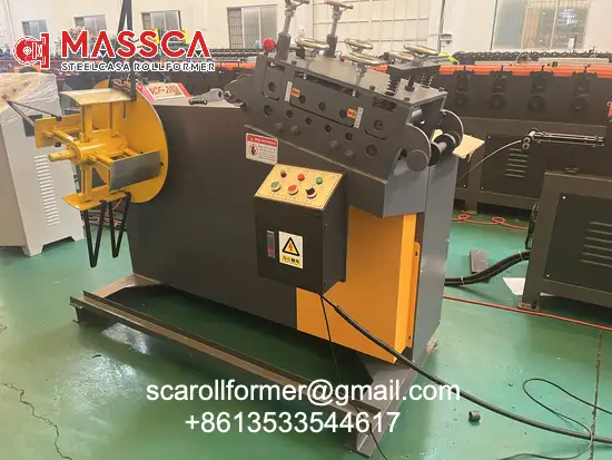 shelf panel board roll forming machine decoiler with leveling device