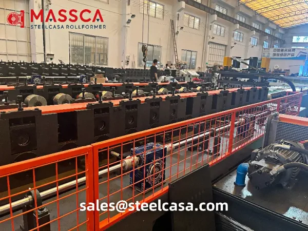 warehouse rack shelf panel roll forming machine