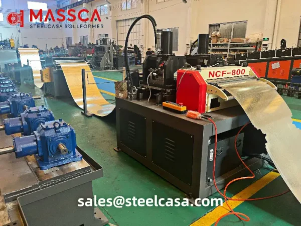 warehouse rack shelf panel roll forming machine