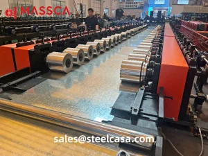 warehouse rack shelf panel roll forming machine